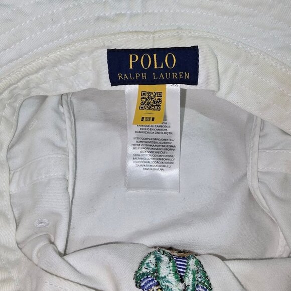Polo Ralph Lauren Bucket Hat - Polo Bear - White /   Small-Medium - Picture 8 of 8